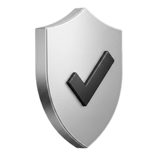 Symbole de validation en 3D affiché sur la page de fonctionnement de Perle Rendecto